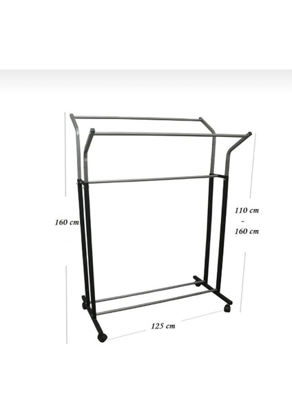 V Ayarlı Paslanmaz Metal Konfeksiyon Kıyafet Askılık Tekerlekli Portatif Eşek Vitrin Raf modelleri