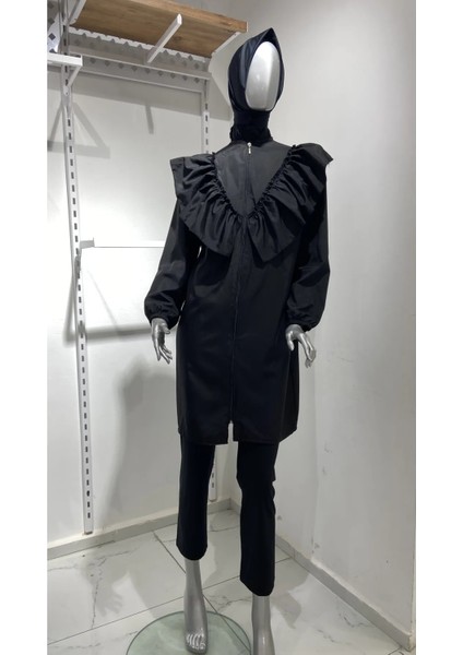 Paraşüt Fırfırlı 3 Parça Tam Kapalı Tesettür Mayo Büyük Beden fiyatları