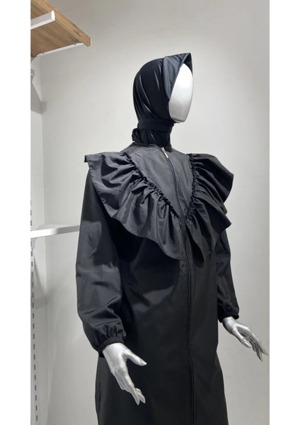 Paraşüt Fırfırlı 3 Parça Tam Kapalı Tesettür Mayo Büyük Beden indirimleri