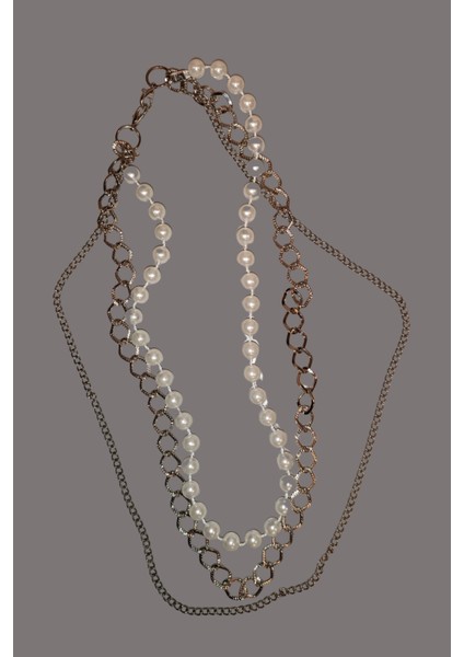 Sedef Inci Kolye 3 Parça Metal ve Inciden Oluşmakta fiyatları