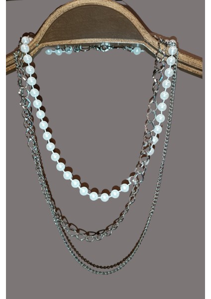 Sedef Inci Kolye 3 Parça Metal ve Inciden Oluşmakta fırsatları