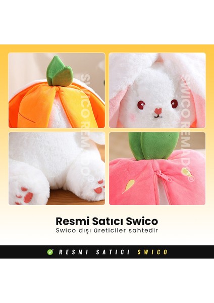 Swico Remado Sevimli Tersinir Havuç Tavşan Peluş Oyuncak 25CM (Yurt Dışından)