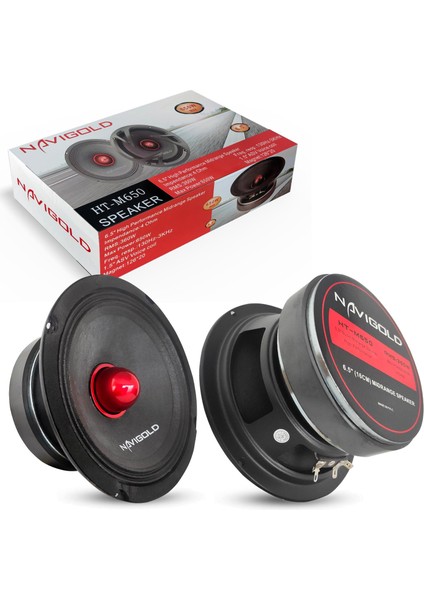 Navıgold HT-M650 Oto Midrange 16CM 650 Watt 2 Adet