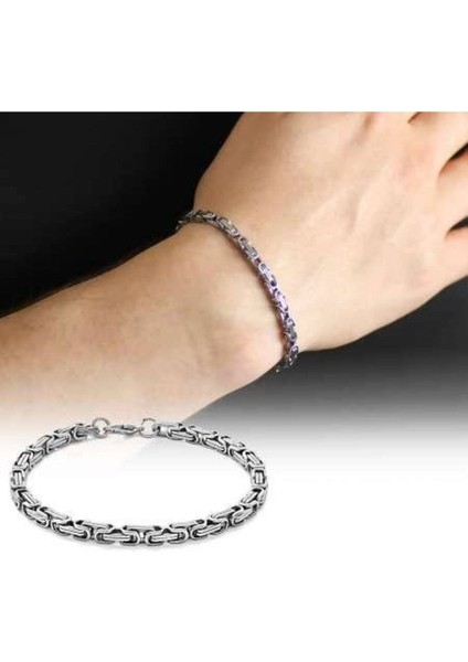 Erkek Çelik Kral Zincir Bileklik