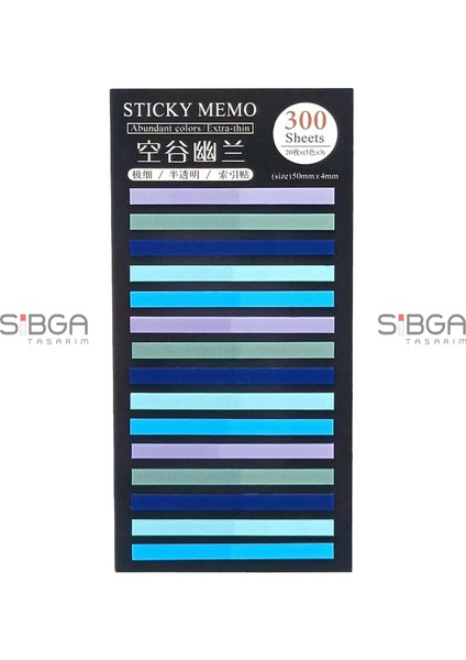 Ince Şerit Şeffaf Renkli Postit Post-It Post It. Kitap Ayracı Ayraç Postit Sticker 300 Yaprak