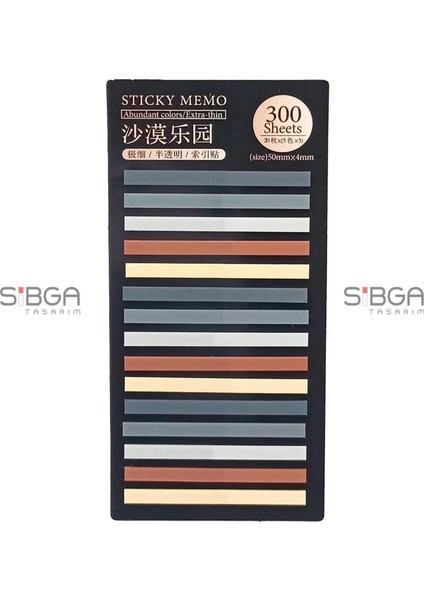 Ince Şerit Şeffaf Renkli Postit Post-It Post It. Kitap Ayracı Ayraç Postit Sticker 300 Yaprak