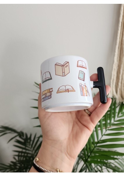 Isme Özel Kişiye Özel Porselen Kitap Desenli T Kupa Bardak Latte Fincanı fiyatları