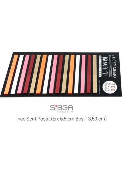 Ince Şerit Şeffaf Renkli Postit Post-It Post It. Kitap Ayracı Ayraç Postit Sticker 300 Yaprak fiyatları