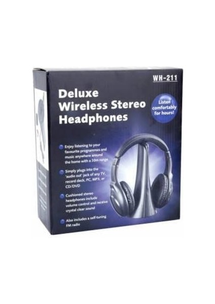 Wireless Stereo Kablosuz Kulaklık Headphones Pc Dvd Mp3 Tv Kulaklığı