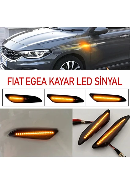 Fiat Egea Çamurluk Sinyali Kayar LED Sag Sol Takım