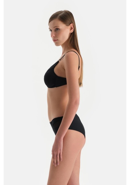 Siyah Tek Omuz Bikini Üst modelleri