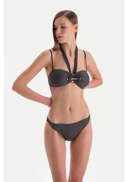 Lacivert Düşük Bel Bikini Alt