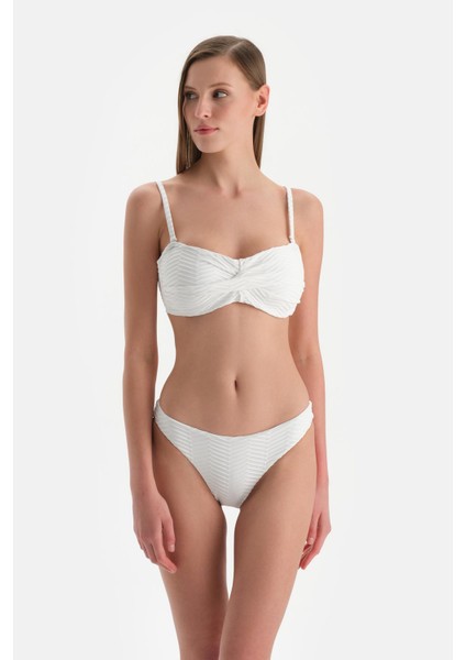 Beyaz Brazılıan Bikini Alt