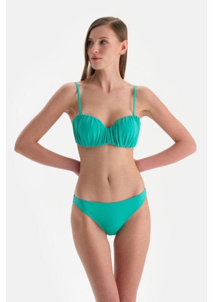 Mint Yeşili Straplez Kaplı Bikini Üst indirimleri