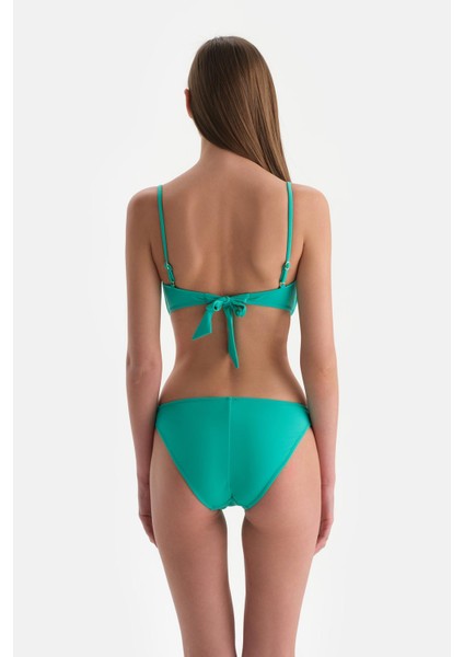 Mint Yeşili Straplez Kaplı Bikini Üst