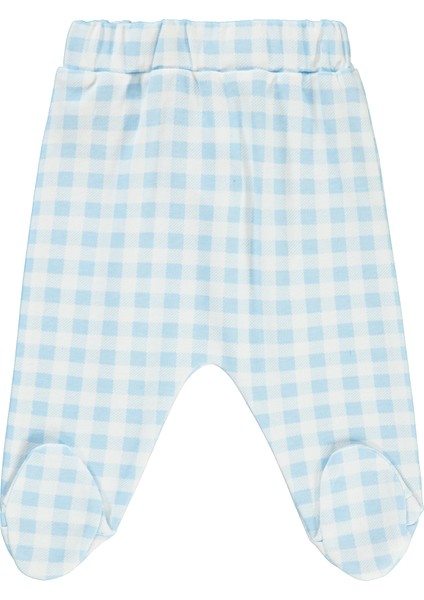 Erkek Bebek Patikli Tek Alt 1-6 Ay Bebe Mavi