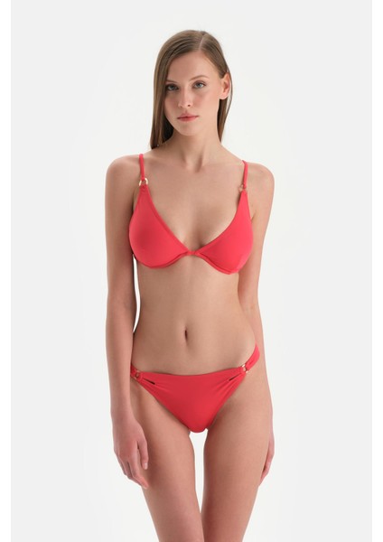 Kırmızı Normal Bel Bikini Alt