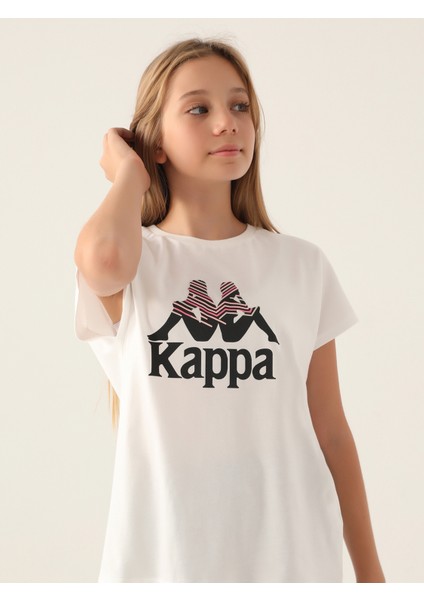 Kız Çocuk Tişört 5-15 Yaş Krem