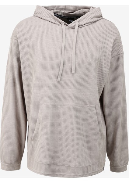 1383108-203 Ua Rival Waffle Hoodie Kahve Erkek Kapüşon Yaka Oversize Sweatshirt