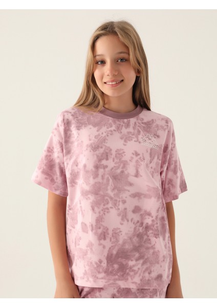 Kız Çocuk Tişört 5-15 Yaş Toz Pembe