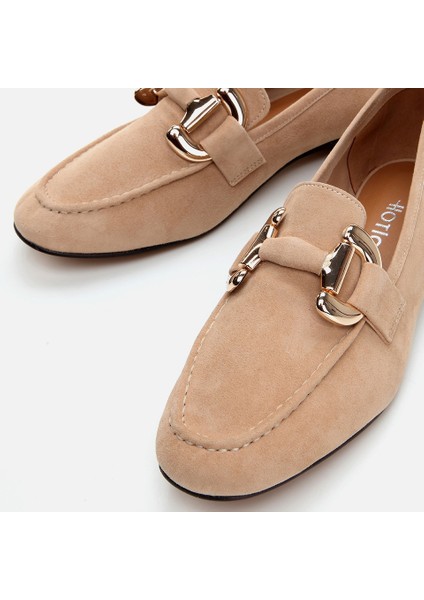 01AYH283300A340 HAKIKI Deri Camel Kadın Loafer