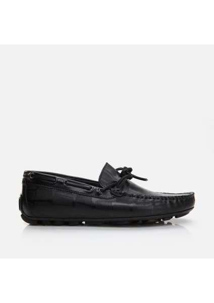 02AYH282740A100 HAKIKI Deri Siyah Erkek Loafer