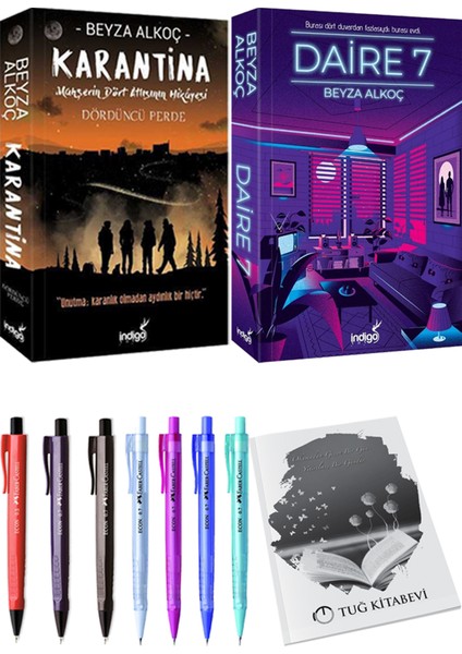 Karantina 4 - Daire 7 Beyza Alkoç + Kalem + Not Defteri