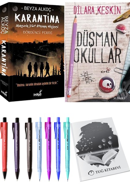 Karantina 4 - Düşman Okullar 1 + Kalem + Not Defteri