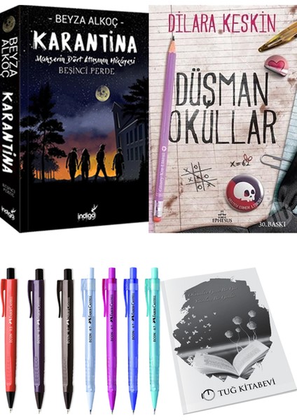 Karantina 5 - Düşman Okullar 1 + Kalem + Not Defteri