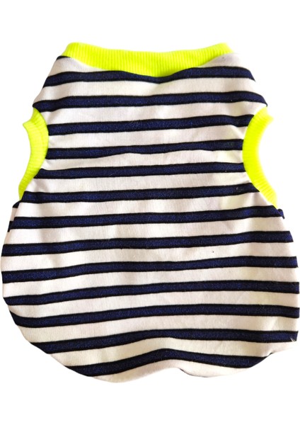 Kedi Köpek Kıyafeti Çizgili Neon Tshirt Atlet fiyatları