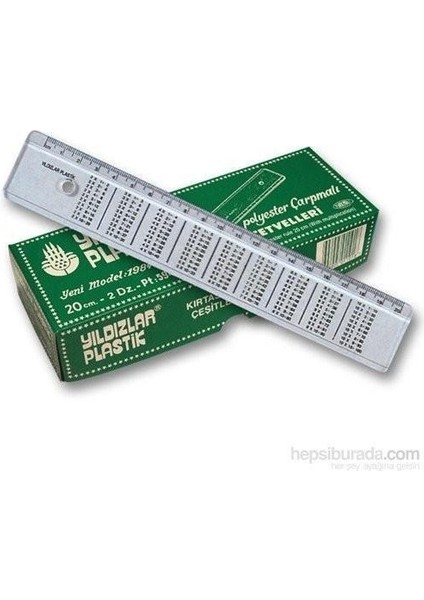 Çarpmalı Cetvel 20Cm No:011