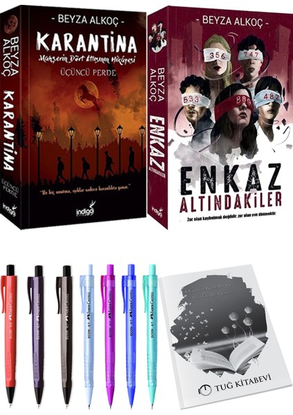 Karantina 3 - Enkaz Altındakiler 1 - Beyza Alkoç + Kalem + Not Defteri