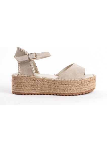Kadın Süet Platform Espadril Bej -MCRGN290-BJ fiyatları