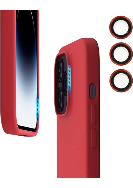 iPhone 13 Pro Max Kılıf Kamera Lensli Lansman Silikon Kapak
