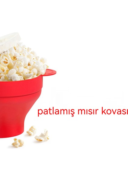 Mikrodalga Katlanmış Silikon Patlamış Mısır Kovası (Yurt Dışından)