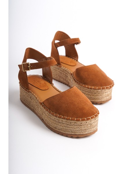 Kadın Süet Platform Espadril Taba -MCRGN291-TB fiyatları