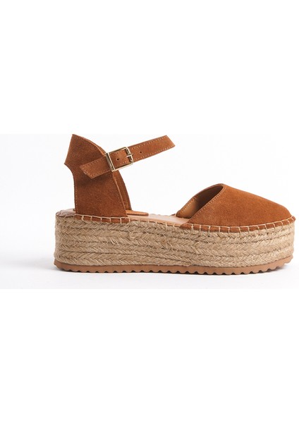 Kadın Süet Platform Espadril Taba -MCRGN291-TB fırsatları