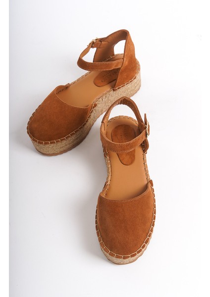 Kadın Süet Platform Espadril Taba -MCRGN291-TB indirimleri