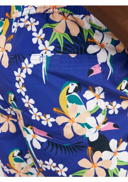 Desenli Lastikli Bel Saks Erkek Deniz Şortu 12253230 indirimleri