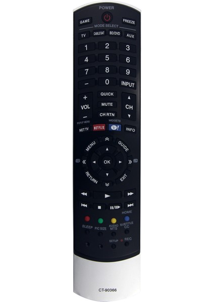 (Orijinal Değil) Toshiba Tv 24SL415U 32SL415Y 55SL417U 24SL415UM 32SL415 24SL415 46SL417U 55SL417 32SL415U 32SL415UM Vb. Için Yeni Stil Uzaktan Kumanda CT-90366 Sub Ct 90366 CT90366 (Yurt Dışından)