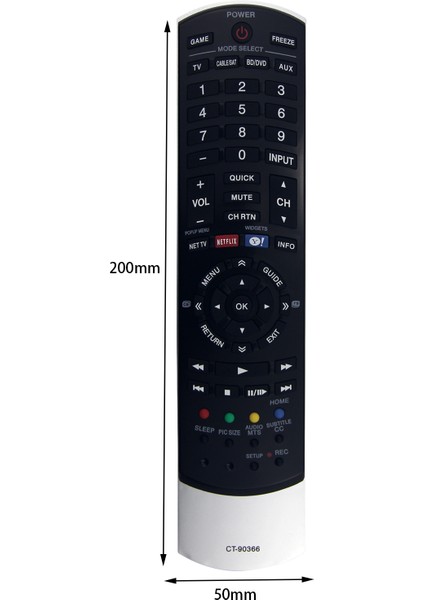 (Orijinal Değil) Toshiba Tv 24SL415U 32SL415Y 55SL417U 24SL415UM 32SL415 24SL415 46SL417U 55SL417 32SL415U 32SL415UM Vb. Için Yeni Stil Uzaktan Kumanda CT-90366 Sub Ct 90366 CT90366 (Yurt Dışından)