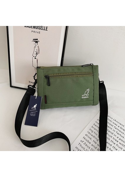 Yeni Moda Kanguru Öğrenci Çantası Kore Tarzı Moda Baskılı Crossbody Çanta Erkek Basit ve Atmosferik Omuz Çantası (Yurt Dışından)