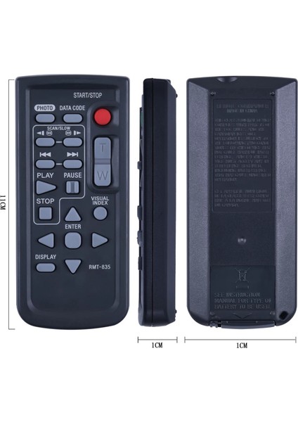 Sony DVD Handycam Video Kamera HDR-CX500 HDR-CX500E HDR-CX500V HDR-CX500VE HDR-CX505VE HDR-CX520 HDR-CX520E HDR-CX520V HDR-CX520VE FDR-AX100 Vb. Için Uzaktan Kumanda RMT-835 (Yurt Dışından)