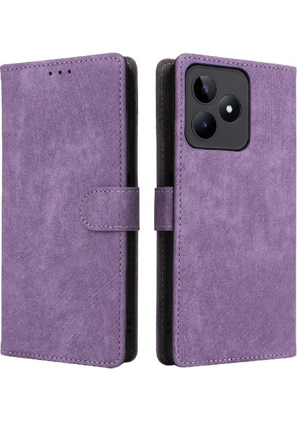 Realme C51 4g Yuvaları Manyetik Kapatma Telefon Kılıfı (Yurt Dışından)