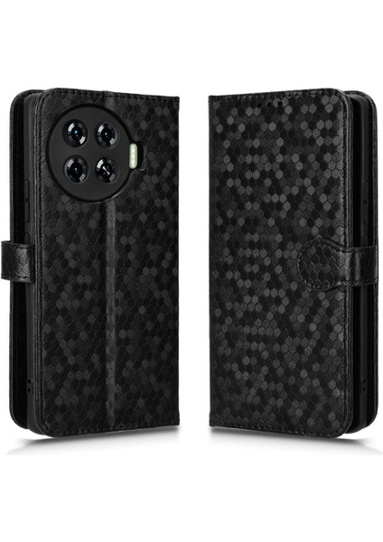 Tecno Spark 20 Pro Artı 4g Geometrik Desen Deri Telefon Kılıfı (Yurt Dışından)