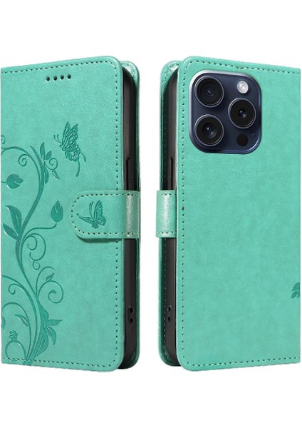Deri IPhone 15 Pro Telefon Kılıfı (Yurt Dışından)