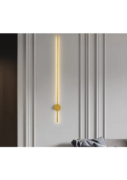 Zr Aydınlatma Gold 3000K 70CM Çubuk Aplik, Duvar Aydınlatması, LED Aplik, Modern Duvar Aplik