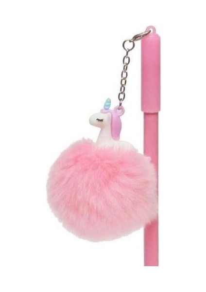 Sc-2101 Peluşlu Unicorn Jell Kalem *24