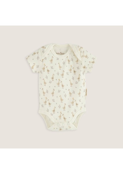Goose Yenidoğan Baskılı Body Ekru