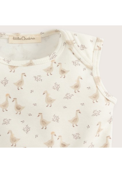 Goose Yanidoğan Kolsuz Body 2 Li Body Set Ekru-Sarı fırsatları